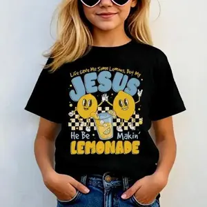 Youth and Adult Life Gave Me Some Lemons T-Shirt, He Be Makin' Lemonade Shirt, Gifts for Christians, Lemonade , Quotes On Lemons, Youth Casual Wear, Gift For Son And Daughter, Toddler graphic tees, family matching shirt, holiday shirt, youth clothing