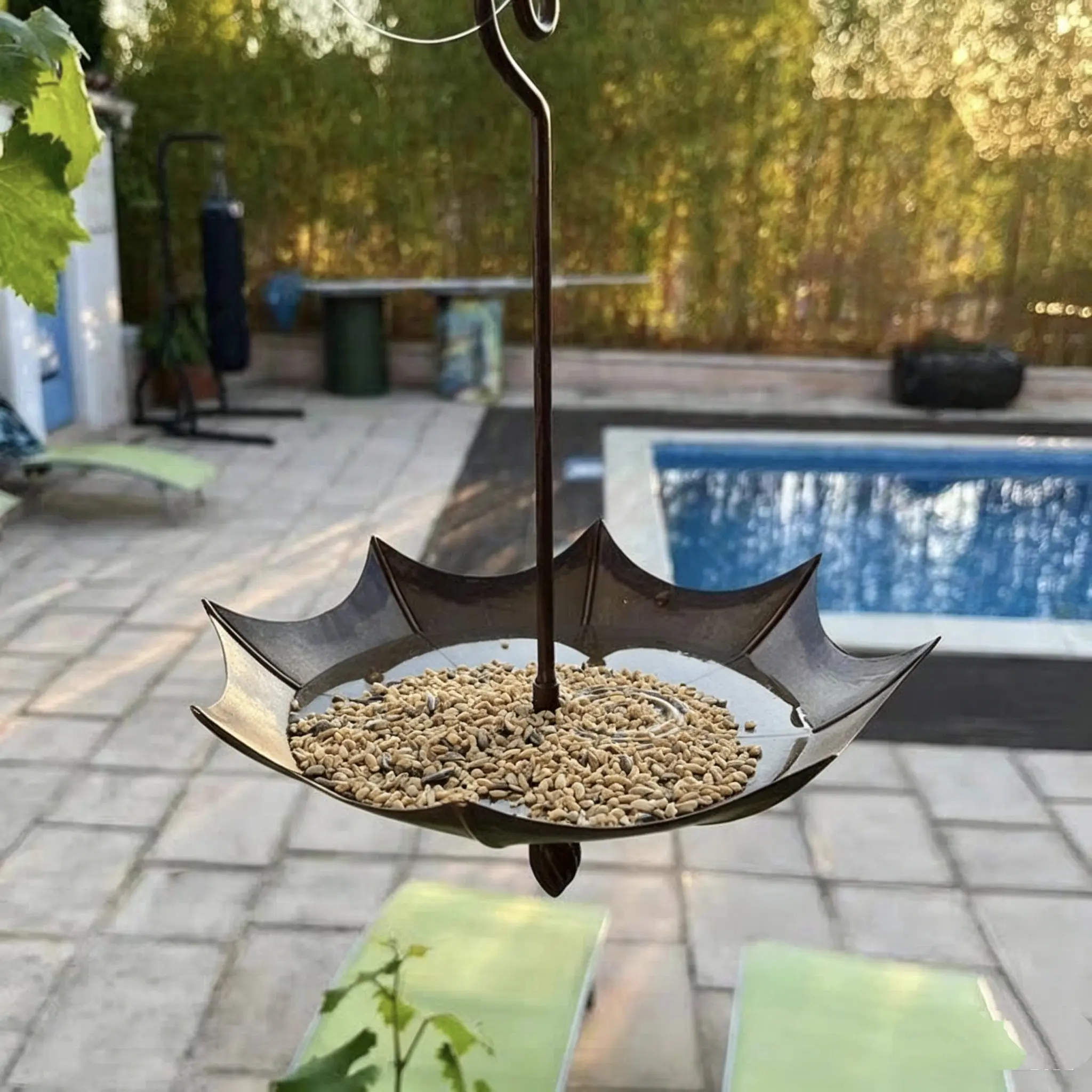 food tray for patio umbrella Grandhome 11'' Table Outdoor, Portable Round Table Tray with Umbrella Hole for Beach Patio Garden Pool Umbrella, Hollow Sunflower Shape, Black : Patio, Lawn & Garden market umbrellas and 9–10 ft TRAYBRELLA PATIO UMBRELLA TRAY FLOWER