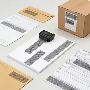 Takoo Identity Theft Protection Roller Stamp - Wide Security Privacy Guard - Messy Code Address Blocker for ID Privacy, Confidential Mail, Bills & Express Packages
