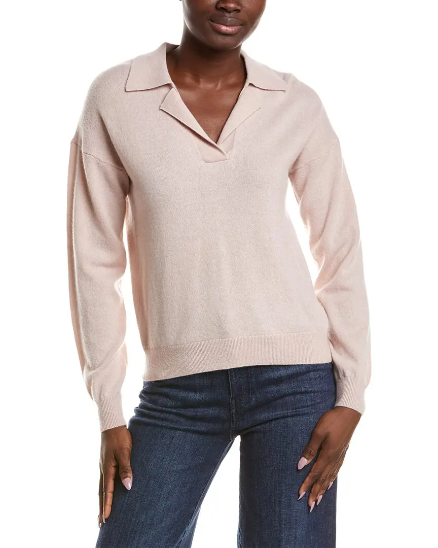 NAADAM Cashmere V-Neck Polo Sweater