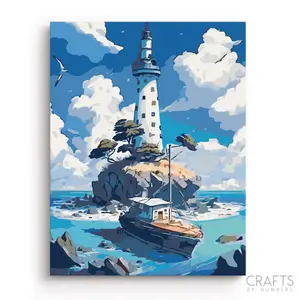 Island Enigma Paint by Numbers Kit - DIY Painting Supplies