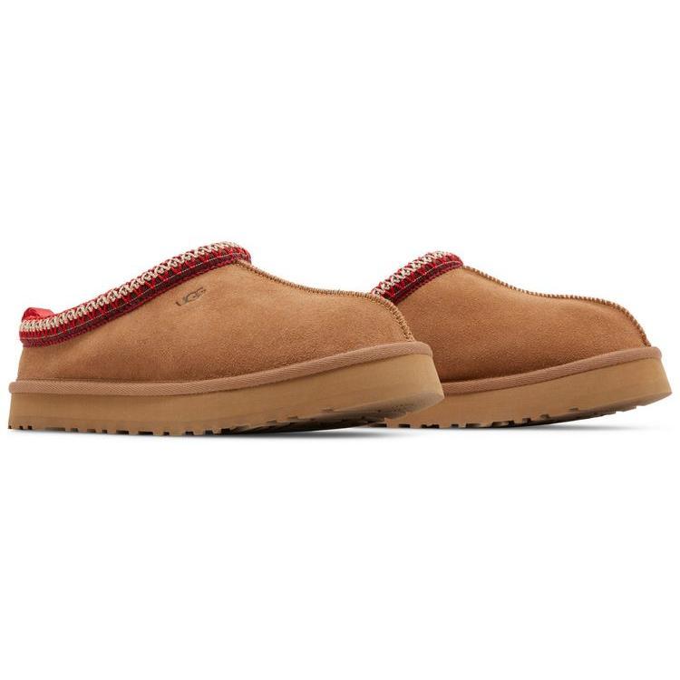 UGG Tazz Kids' Slipper 'Chestnut' Cozy Suede Upper & Sheepskin Blend - Runs 1-2 Sizes Up - Perfect for Lounging - Toddler & Kids Slippers