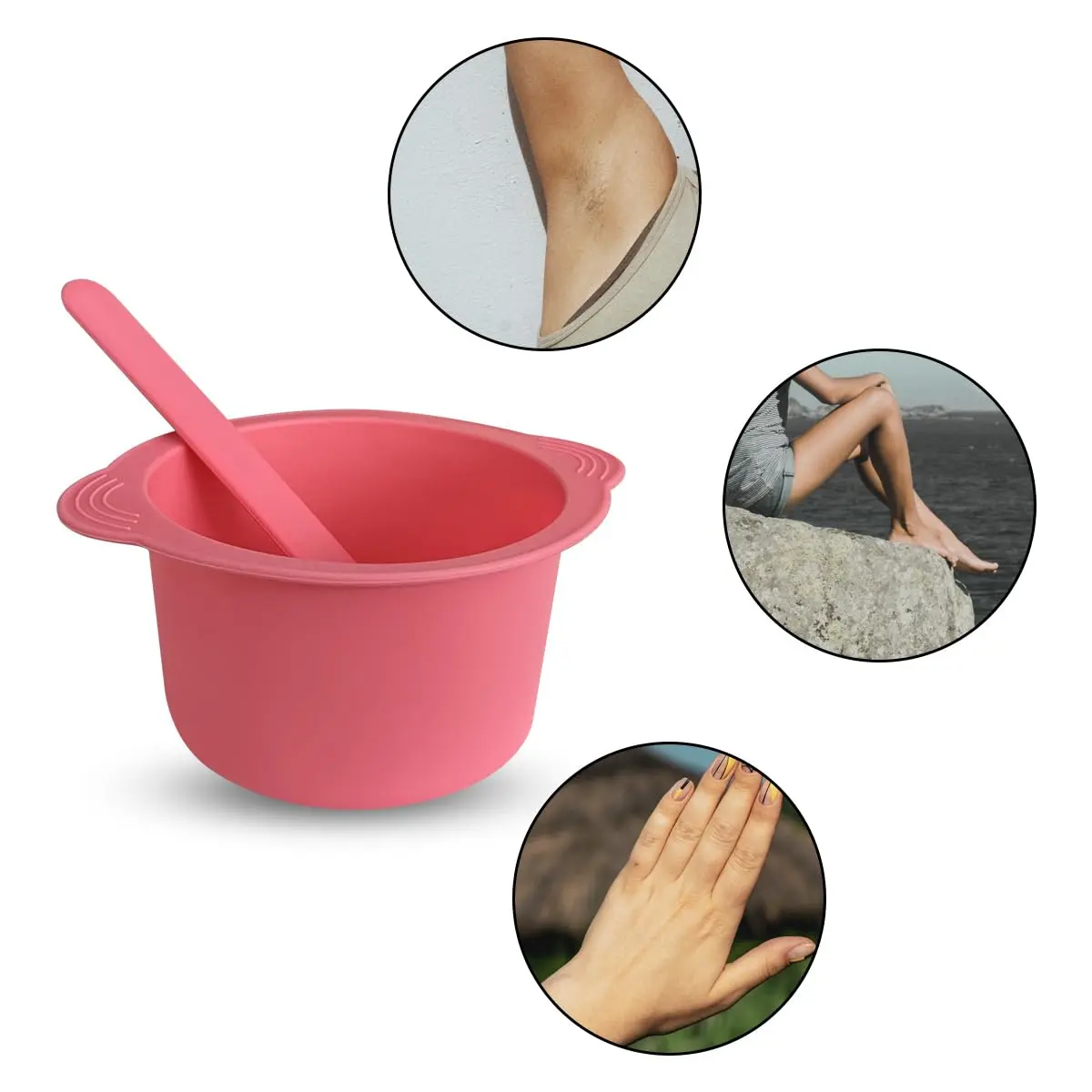 Special wax bowl set for hair salon, anti sticking wax furnace with scraper, self-made facial mask kit and hair removal necessities Bowl for Home Waxing Kit