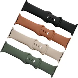 4pcs Silicone Sport Bands for Apple Watch Women, Soft Breathable Design Fits 38-49mm, Lightweight & Comfortable Wristbands