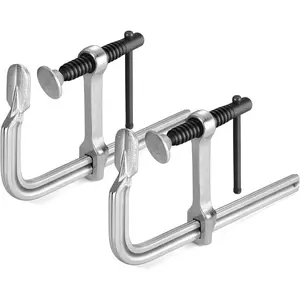 Bar Clamps, 6-Inch Heavy-duty Drop Forged Steel Bar Clamps for Woodworking and Welding, 2 Pack