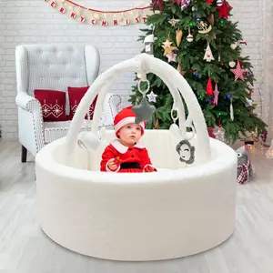 Ball Pit & Play Gym with 5 Toys,Activity Mat for Sensory Motor Development