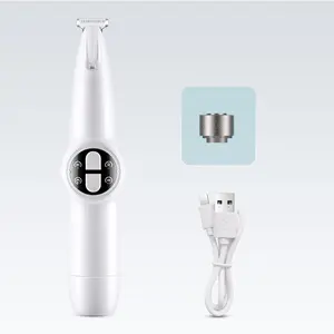 Dog grooming trimmer - 2-in-1 upgraded electric dog paw trimmer, featuring a paw-sharpening function, rechargeable and waterproof, equipped with an LED display, suitable for trimming dogs' paws, ears, face, rear end and eyes.
