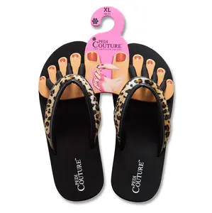 Pedi Couture Leopard Summer Girl Orthopedic/pedicure Sandals with Thick Cushioned Sole & Arch Support for Women's Footwear