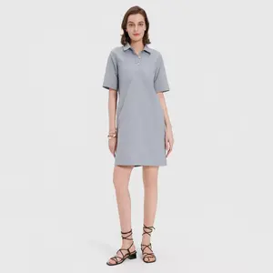 Women's Short Sleeve Half Placket Mini Shirtdress - Universal Thread