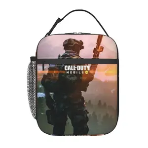 Reusable Call of duty Lunch Box, Funny Call of duty black ops 6 Lunch Bag & Large Capacity Cooler Tote. Insulated Call of duty merch Cooler Container, Excellent Gift for Office, Picnic, Travel and Daily Work
