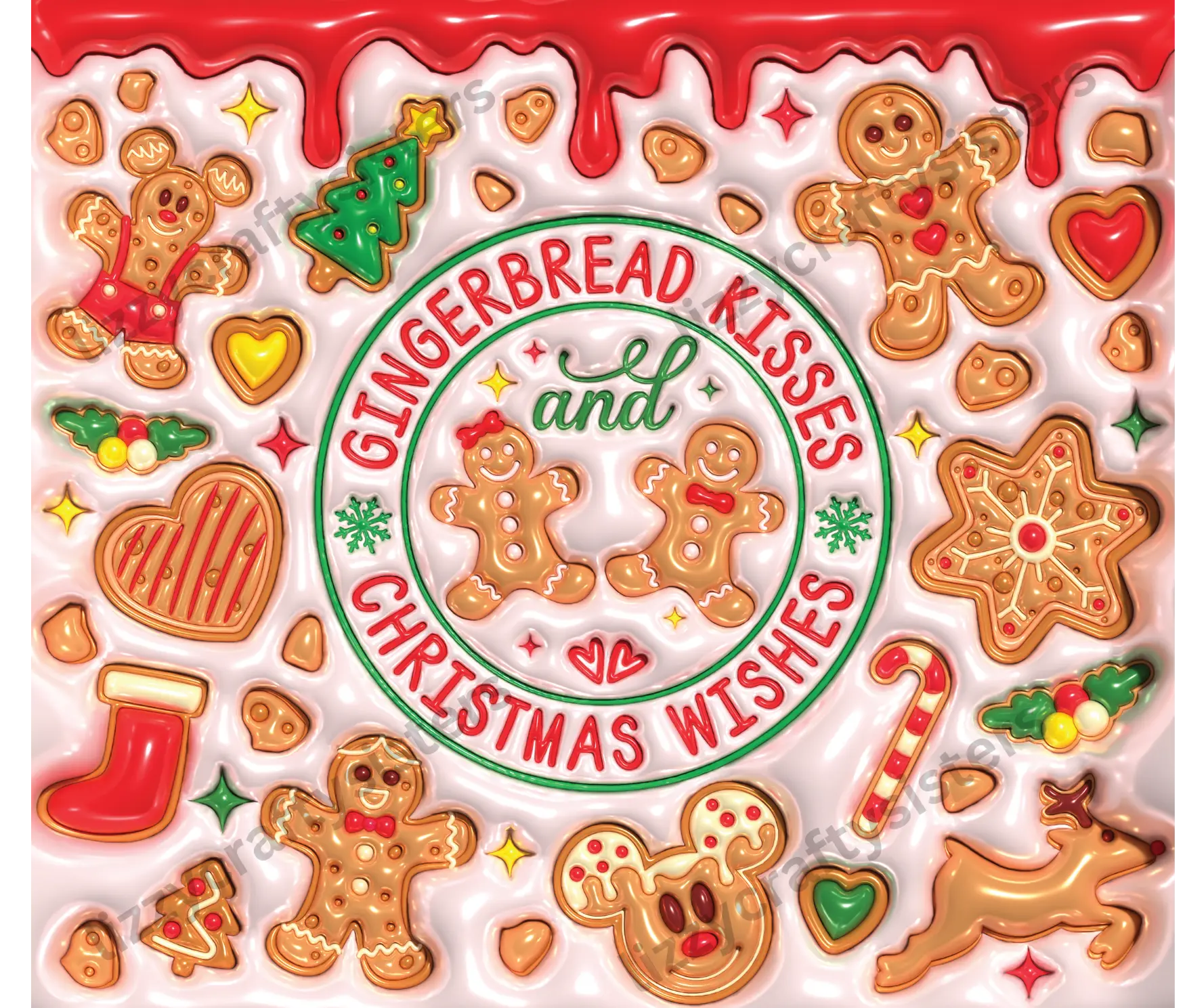 Gingerbread sublimation print Gingerbread sublimation print