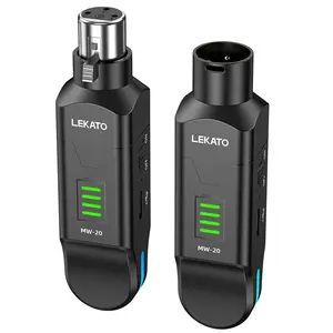 48V 2.4GHz Wireless Microphone System, Wireless XLR Transmitter Receiver High-Resolution for Dynamic Mic, PA System, Audio Mixer