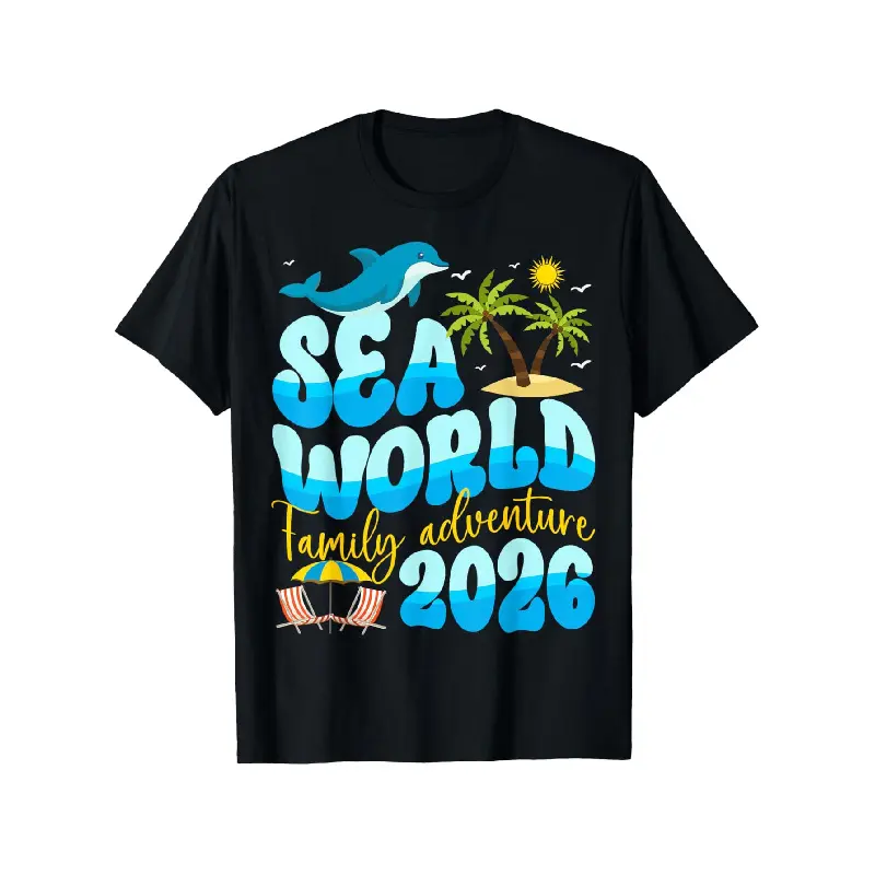 Men's Vintage Retro Graphic T-Shirt, Round Neck Short-Sleeve with Cartoon Dolphin Print for Spring Break Adventure