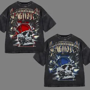 Distressed Screwston Graphic Wash T-Shirt - Dark Aesthetic Streetwear, Houston Hip Hop Vibes, Retro 90s, Must-have for Summer, Gifts for Your Husband, Shirt for Men Menswear Crewneck