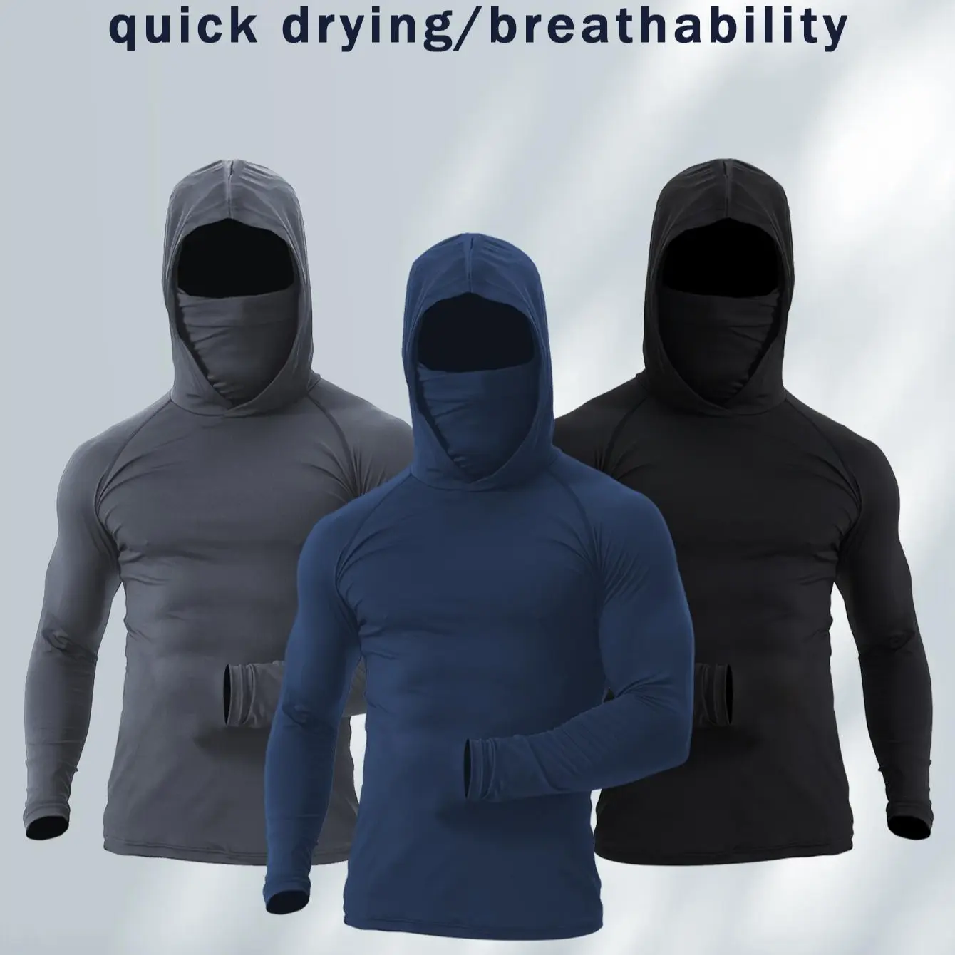 Black + Gray + Navy Blue.