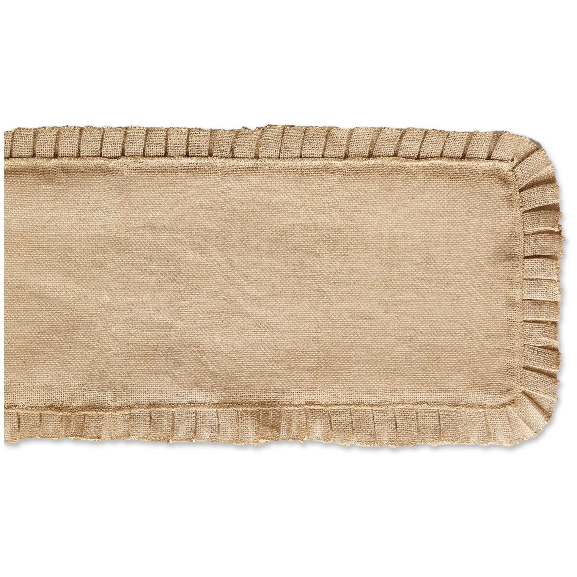 Design Imports Ruffle Trim Jute Table Runner 14 " x 72" Design Imports Ruffle Trim Jute Table Runner 14 " x 72"