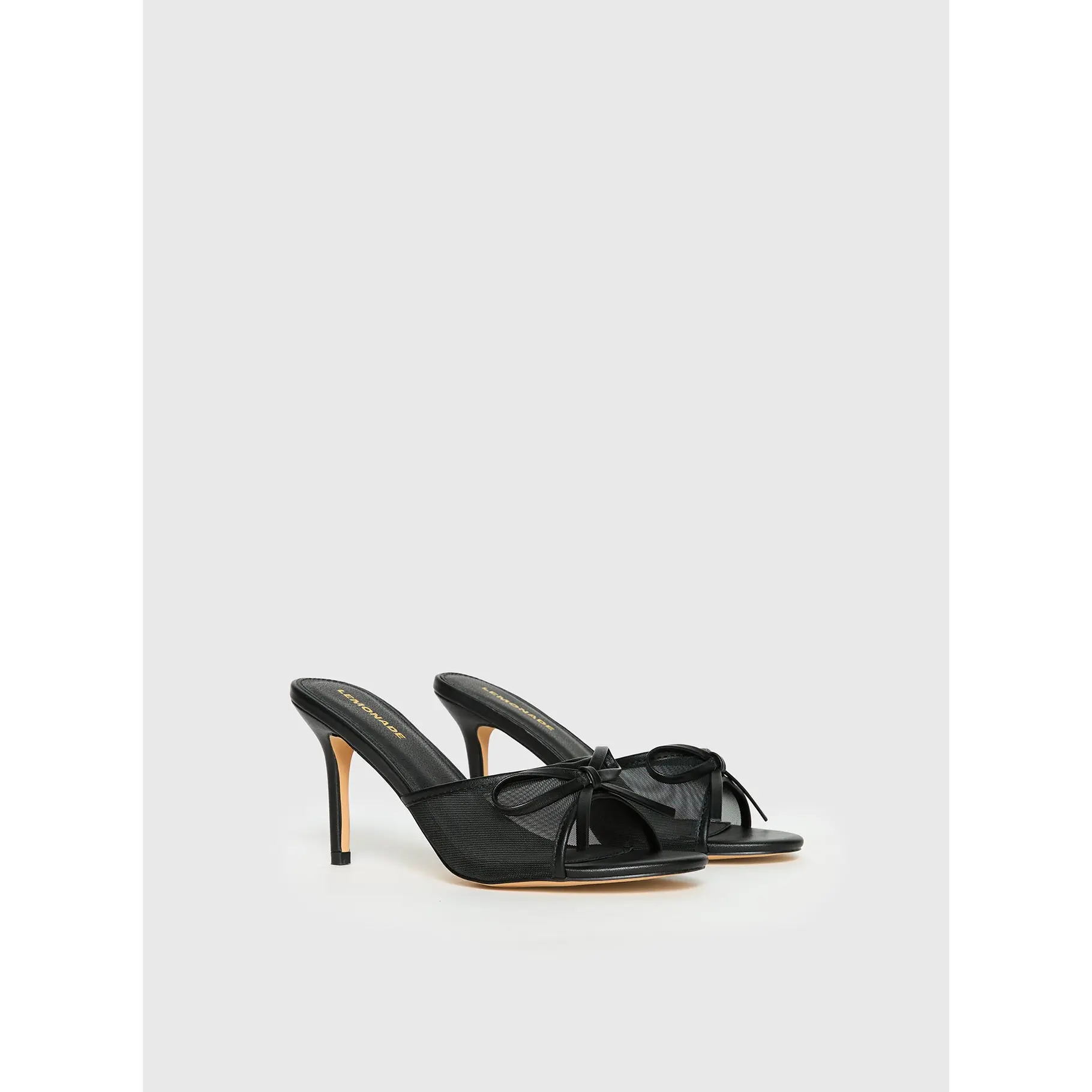 Monroe Heels Black Mesh