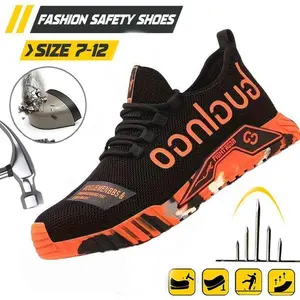 Closed Boy Lightweight Breathable Safety Shoes Anti-Smash Stab-Proof Composite Toe For Airport Baggage Handlers Cargo Workers Footwear Bridal