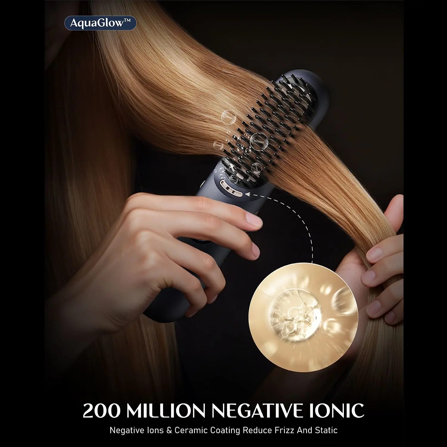 Fanttiksolo Cordless Hot Brush, Wireless Straightener for 