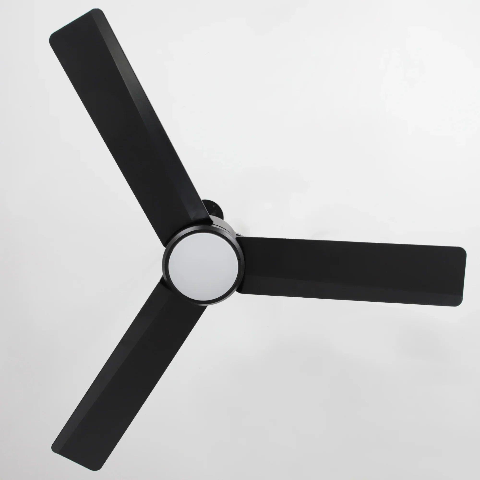 42" Outdoor/Indoor Ceiling Fan with Light | IP65 Waterproof Black | Remote & Convenient Hanging Hook