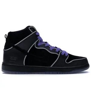 Nike Men's SB Dunk High Black Purple Box Skateboarding Shoes, from StockX