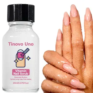 Tinovo Uno Vitamin E Scrub, Nail Polish Remover, Removes Color Residue After Manicure, Strengthens and Softens Nails, Prevents Cracking, Breaking, and Fragility, Clean deeply and Moisturize Nails, Nail Care Liquid, Nail Care Solution
