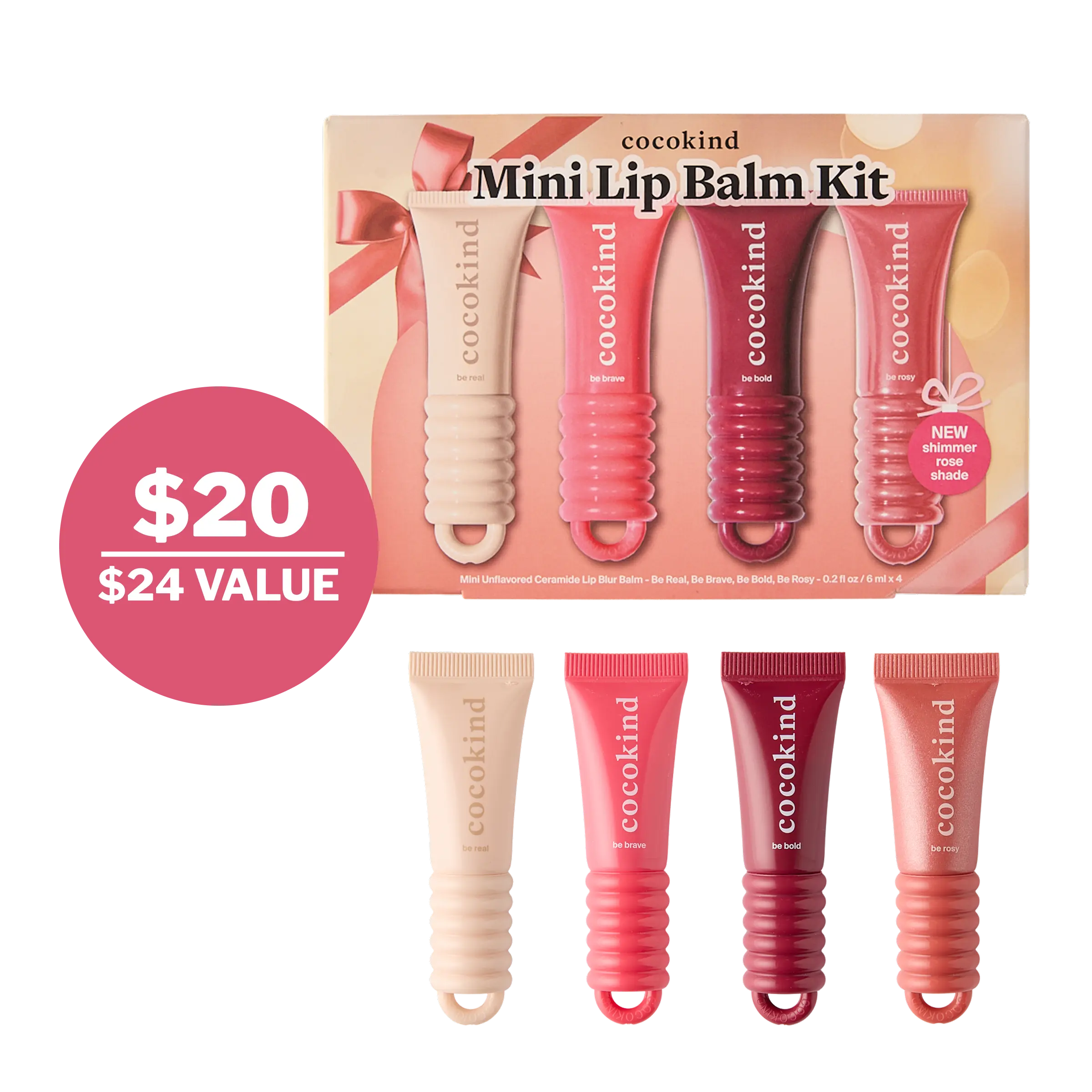 [cocokind] Mini Lip Balm Kit  - Limited Edition | Ceramide Lip Blur Balm | Nourishing & Glossy Finish