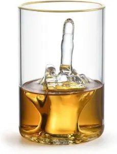 Shot Glasses – 4oz Small 3D Middle Finger Glass for Tequila Shots – 1-Pcs Mini Shot Glasses with Food-Grade Non-BPA Glass – Ideal as Birthday Gift, Parties Patent-Pending