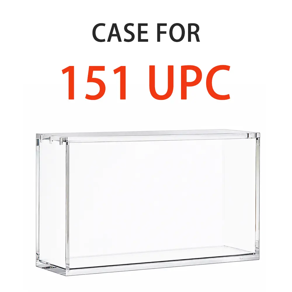 Magnetic acrylic display box for 151 UPC, transparent dustproof box for poke cards