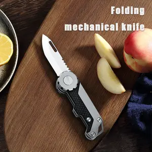 All-Purpose small Folding Knife - Stainless Steel Multi-Tool - Fruit Peeler & Survival Equipment - Practical Christmas Gift for Men sharp pocket edc knife tool japanese flush cut