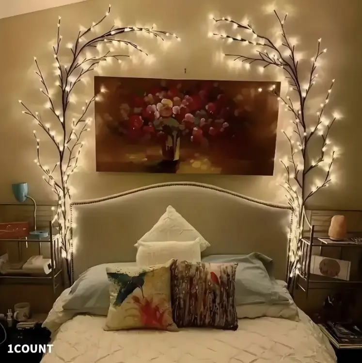 LED Branch Vine Lights for Living Room Bedroom Outdoor Decoration, Glowing Led Lights, Led Garden Decor, New Year Valentine's Day Easter Thanksgiving Party Decorations, Outdoor Decorative Lights, Tree Branch Lights