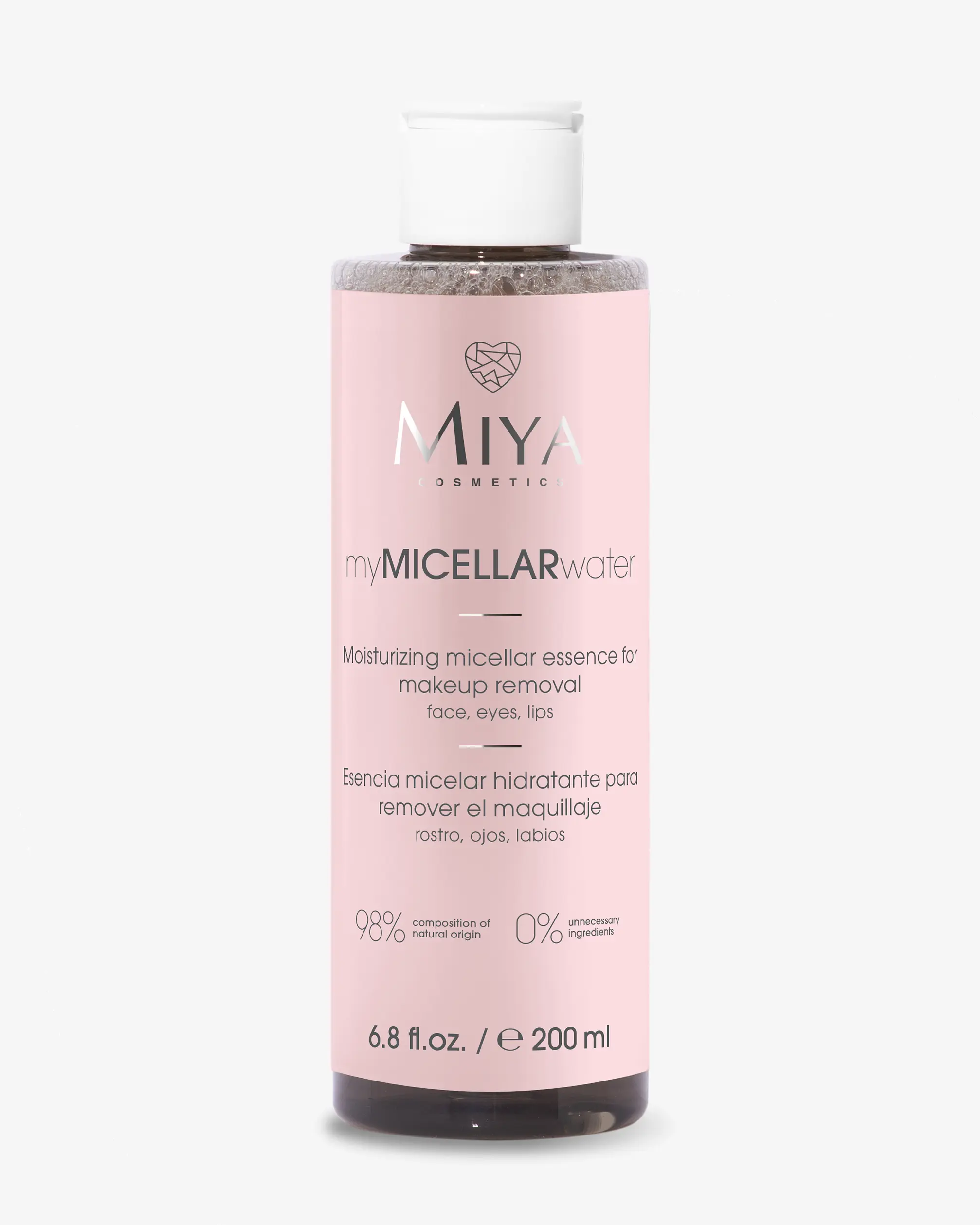 myMICELLARwater moisturizing micellar essence for makeup removal