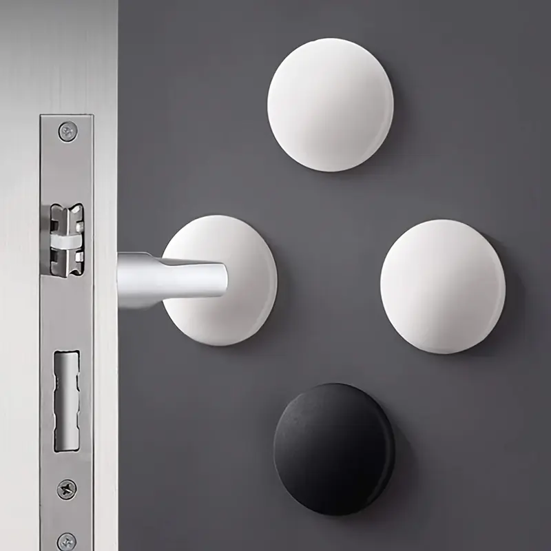 5pcs Silicone Door Stoppers - Self-Adhesive Rubber Bumpers, Cabinet Door Bumpers for Home, Kitchen, Bedroom Wall Protection, Door Stopper Wall Protector