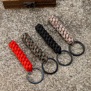 Handmade Woven Corn Knot Survival Paracord Keychain Outdoor Rock Climbing Emergency Rescue Rope Backpack key chains Gifts