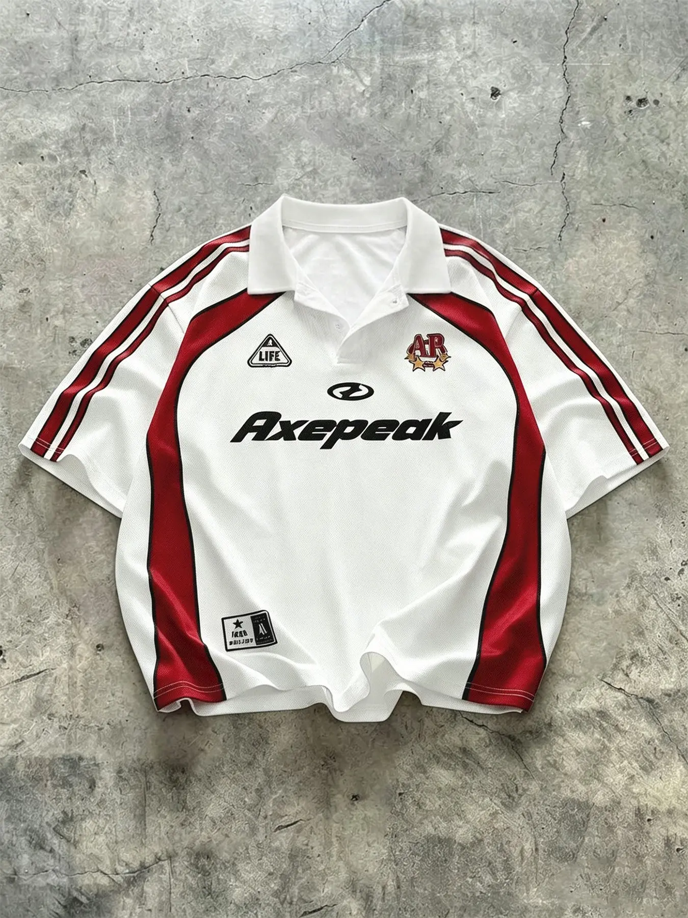 Vintage Oversized Collared Football Jersey for Men, Retro Striped Print Y2K Streetwear Soccer Shirt, Breathable Quick Dry 90s Throwback Sportswear Top, Casual Sports Top for Hip Hop Skate Daily Outfit, Soccer Jerseys