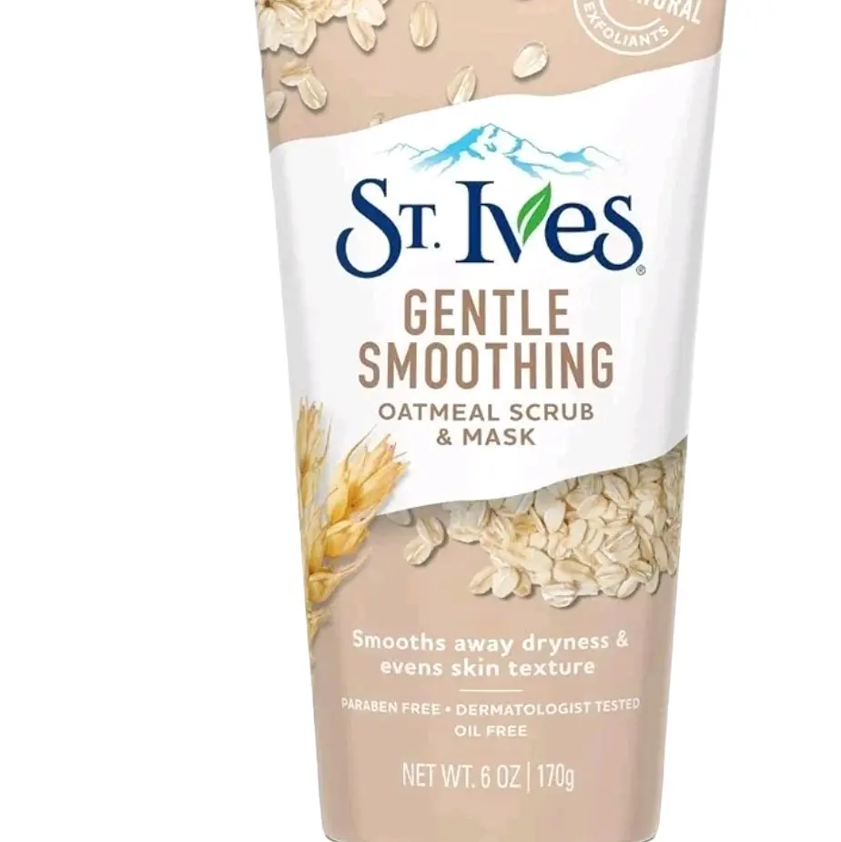 St. Ives Gentle Smoothing Oatmeal Scrub & Mask 6.0oz Paraben Free Oil Free for Dryness & Texture Even Skin Care