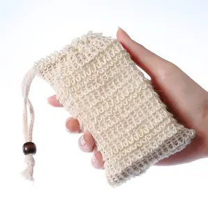 Cotton And Linen Foaming Net Soap Bag Soap Cover For Natural Soap Bar Holder Exfoliating Shower Accessories Travel Storage Pouch Eco Friendly Bath Organizer