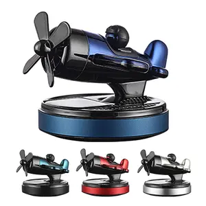 Car Air Freshener, Car Fragrance, Creative Helicopter Solar-Powered Rotating Aromatherapy Diffuser Made of Aluminum Alloy, Relieves Stress and Eliminates Odors for Cars and Homes , Interior Decoration Accessories Diffuser for Car and Home