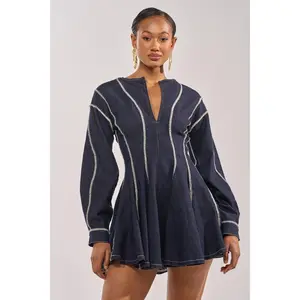 PLAYDATE DENIM MINI DRESS