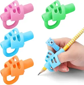 Pencil Grips for Kids Handwriting – 4 PCS Toddler Pen Grip Trainer for Beginners, Preschoolers, and Kindergarten Children