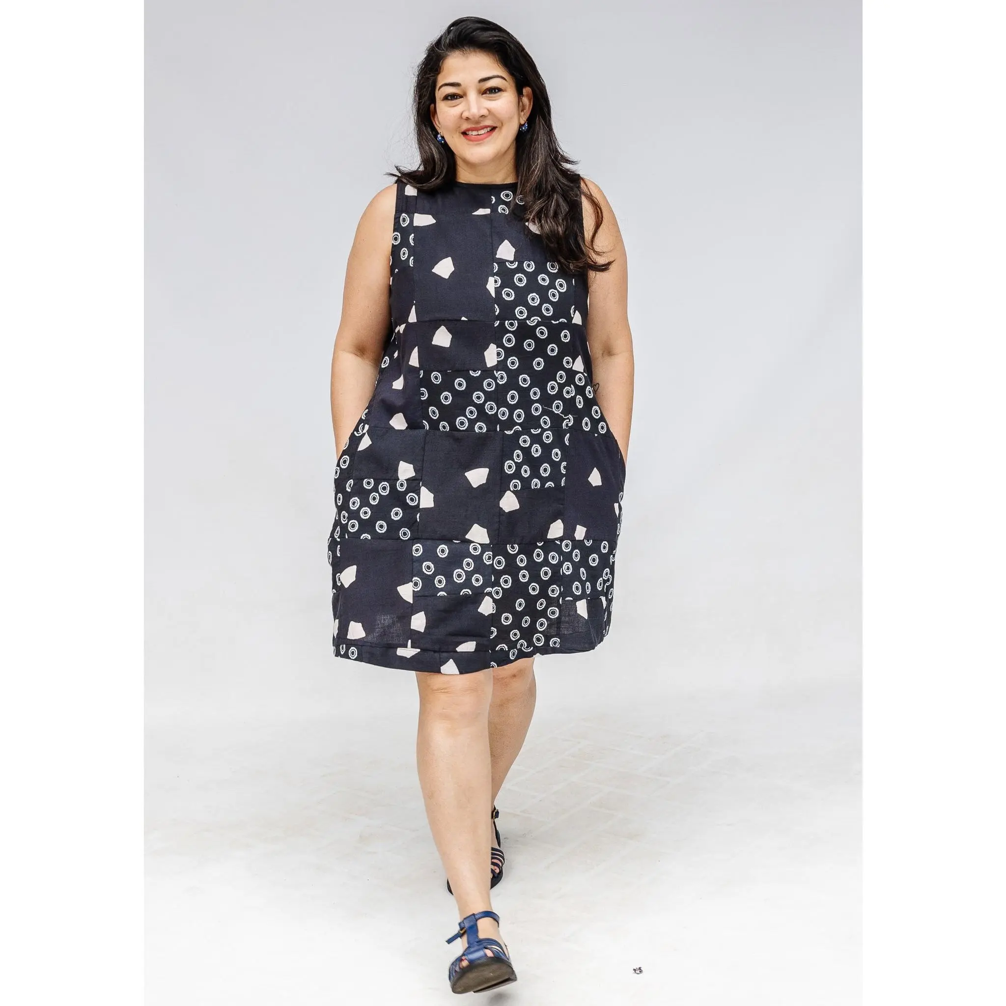 Callisto Patchwork Reversible Shift Dress