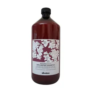 Davines Naturaltech Replumping Shampoo Liter - Creamy Texture with Plum Phytoceuticals for Elasticity & Hydration