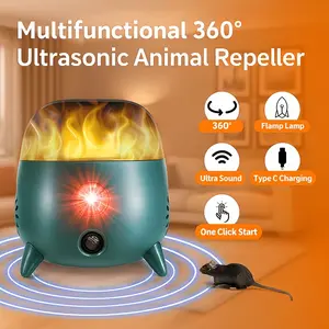 Ultrasonic Animal Repeller: Features Motion Sensing, Flame-Effect Lighting, and Motor Vibration Functions. Effectively repels deer, cats, raccoons, dogs, birds, rabbits, squirrels, and rodents. An ideal choice for yards, gardens, and farms.