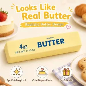 Salted Butter taba Squishy Toy Soft Cream Scented Stress Relief silicone Fidget Toy Safe Material Fun Gift for Kids and Adults  squeezluck squishy squeezluck