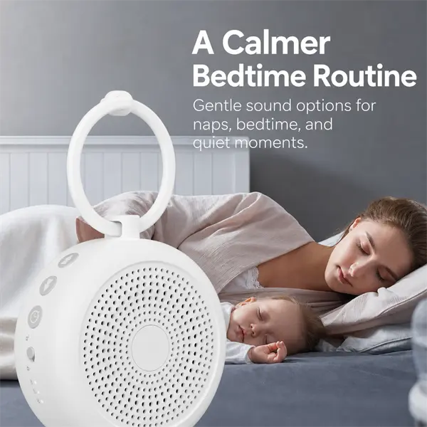Portable White Noise Machine for Baby & Adults, 29 Soothing Sleep Sounds with Brown Noise, 60H Battery Travel Sound Machine, Adjustable Volume Sleep Aid Device with Timer and Memory Function for Home, Office, Nursery and Travel