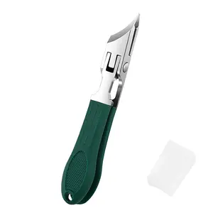 Eagle Beak Beveled Nail Clippers,Wide Jaw Opening Anti-Splash Slanted Nail Clipper,Long Handle Splashproof Nail Clippers,Slanted Jaw Ingrown Toenail Clippers for Thick Toenails
