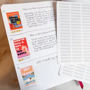 Star Rating Stickers for Reading Journals