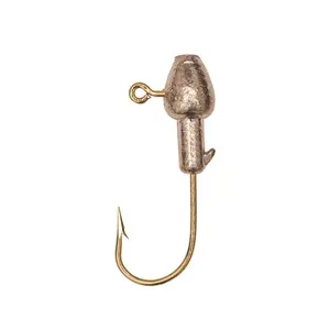 Eagle Claw Panfish Dart Head Fishing Jig – Gold Hook, 1/16 oz, Unpainted, 10 Count, Sharp, Corrosion-Resistant, Light to Medium Tackle Applications