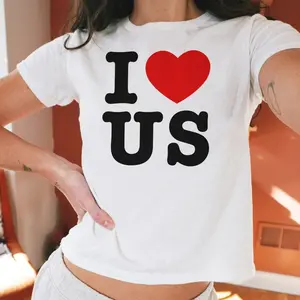 I Heart US Gracie Abrams Inspired Baby Tee I Love US The Secret of Us Shirt Y2K Baby Tee Retro Fan Merch Aesthetic Trendy Womens TShirt