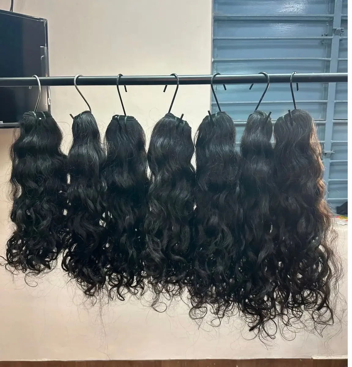 Human Hair Extensions, Raw Indian Curly Hair 